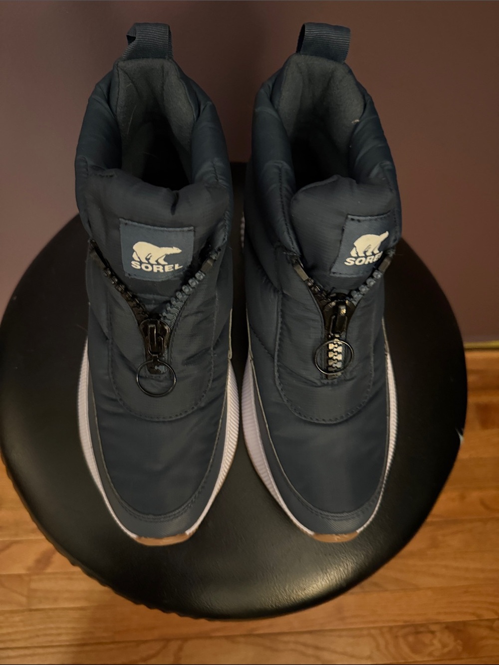 Sorel Women’s Navy Quilted High-Top Winter Boots - Picture 2 of 6